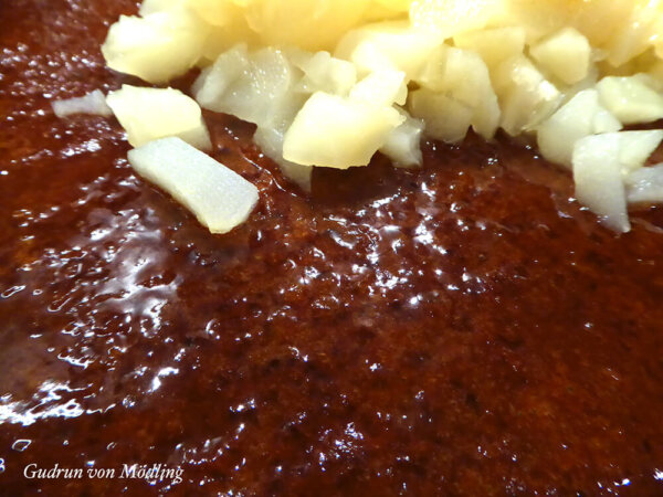 Schokotorte mit Birnen und Nougatmousse – Gudrun von Mödling
