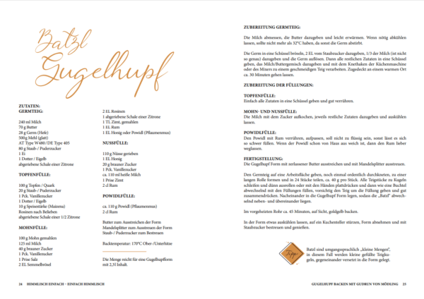 Buch Nr. 3: “Himmlisch einfach – einfach himmlisch” – Gugelhupf backen mit Gudrun von Mödling